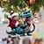 preiswerte Baumzubehör-5 Stück Christbaumschmuck Drache 2D Acryl Hängedekorationen Niedlicher Drache Weihnachtsschmuck 2024 Neues Drachenhandwerk Hängeschmuck Neujahr Festliche Partybedarf Zimmer Hängedeko