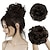 billiga Chinjonger-stökiga bullscrunchies för kvinnor flickor lockigt vågigt hårförlängning syntetfiber rufsade uppsatta hårbitar för dagligt bruk