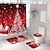 voordelige Christmas Bath-kerst badkamer douchegordijn, kerstversiering gordijn met 12 haken