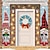 זול קישוטי חג המולד-2 יחידות קישוטי חג המולד בחוץ - 300d גמדים שלט שלט באנרים תלויים קישוטים - עיצוב חג המולד לחצר חיצונית וחצר מקורה בית דלת כניסה קיר מוסך