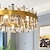 olcso Lámpás-csillár led kristály csillár sárgaréz arany 60/80cm kreatív fény poszt modern art étkező hálószoba 110-240v