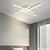 cheap Ceiling Lights-Multi-head Modern Ceiling Light With Remote Dimmable LED Line Semi-recessed Ceiling Light Suitable for Living Room Bedroom Living Room Study Ceiling Lighting Lamps