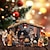 ieftine Figurine de colecție-set de naștere din rășină colorată cu creșă - naștere de Crăciun pentru decor interior de sărbători - decorațiuni de Crăciun pentru familie Naștere de Crăciun decor belen de Crăciun