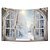 cheap Landscape Tapestry-Winter Windows Snow Scenery Tapestry Wall Art Large Tapestry Mural Decoration Photography Background Blanket Curtains Home Bedroom Living Room Decoration