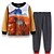 cheap Pajamas-Toddler 2 Pieces T-shirt &amp; Pants Long Sleeve Lake blue Red Blue Graphic Cartoon Patchwork Spring Fall Cool Home 3-7 Years