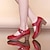 halpa Tanssisalikengät ja modernin tanssin kengät-Naisten Tanssikengät Hahmon kengät Square Dance Tyylikäs Platform-kengät Paksu kantapää Pyöreä kärkinen Solki Musta Valkoinen Punainen