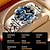 お買い得  クォーツ腕時計-VA VA VOOM 男性 クォーツ ファッション ビジネス 腕時計 ムーンフェイズ表示 光る パーペチュアルカレンダー カレンダー 鋼 腕時計