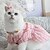 baratos Vestidos-Cachorros Gatos Vestidos Moda Estilo bonito Inverno Macio Lavável Confortável Ao ar livre Festa Roupas para cães for Bichon Frise Poodle Pomerânia Animais de Pequeno Porte Borboleta