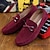 cheap Men&#039;s Slip-ons &amp; Loafers-Men&#039;s Driving Loafers &amp; Slip-Ons Suede Shoes Moccasin Comfort Loafers Plus Size Walking Casual Daily Suede Comfortable Loafer Black Red Blue Spring Fall