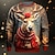 cheap Men&#039;s 3D Sweatshirts-Graphic Elk Men&#039;s Fashion 3D Print Pullover Sweatshirt Holiday Vacation Sweatshirts Red Brown Long Sleeve Crew Neck Print Spring &amp;  Fall Designer Hoodie Sweatshirt