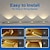 abordables lumière d&#039;armoire-Lampe LED intelligente à induction pour la maison, ultra-mince, œil de chat, bande noire, rechargeable, tricolore, réglable, pour armoire, chambre à coucher, 1 pièce