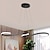 cheap Pendant Lights-LED Pendant Light Dimmable 34.3&quot; Acrylic Modern Simple Fashion Hanging Light with Remote Control for Study Room Office Dinning Room Lighting Fixture 110-240V
