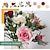 abordables Fleurs artificielles et vases-1 bouquet de roses artificielles en soie, 5 têtes, fausses fleurs, bouquet de roses à longue tige, décorations DIY pour fête de mariage à domicile