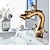 abordables Classiques-Robinet de lavabo de salle de bain pour navire, nouveauté style Loong, montage en forme de dragon à l&#039;extérieur, mélangeurs, un trou, robinets de bain pour navire haut en laiton antique