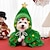 cheap Christmas gifts for pets-Christmas Pet Clothes christmas tree dog clothes Two Color Cloak Autumn/Winter Cloak Transformation Dress Holiday Supplies