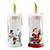 abordables Luces de regalo de Navidad-Vela navideña sin llama, velas LED de pilar, lámpara de candelabros navideños con calcomanía de Papá Noel para decoración del hogar de fiesta navideña.