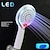 billiga hushållsapparater-3 färger LED-duschhuvud med temperatur digital display vattendriven lcd duschspray
