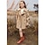 お買い得  アウターウェア-子供 女の子 トレンチコート 長袖 ブラック カーキ色 純色 ボタン 春 秋 ファッション 学校 7-13歳
