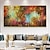 cheap Floral/Botanical Paintings-Hand-Painted Oil Paintings Canvas Wall Art Decoration Modern Abstract  Autumn Nature Scenery Trees are Luxuriant  for Home Decor Rolled Frameless Unstretched Painting