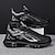 voordelige Herensneakers-Voor heren Sneakers Comfortabele schoenen Hardlopen Wandelen Sportief Sportief PU Veters Zwart en wit Wit / zilver Oranje &amp; Zwart Herfst
