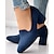 cheap Women&#039;s Heels-Women&#039;s Heels Pumps Slip-Ons Plus Size Wedding Party Office Solid Color Block Heel Round Toe Elegant Vintage Fashion PU Loafer Black Blue