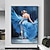 cheap People Paintings-Hand Painted Oil Painting Sexy Dancing Girl Painting Modern Figure Wall Painting Impression Red Picture On Canvas Art Modern Rolled Canvas (No Frame)