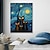 cheap Animal Paintings-Handmate Oil PaintingCanvasWall Art DecorationAbstract Knife PaintingVan Gogh Style Starry Catfor Home Decor Rolled Frameless Unstretched Painting