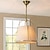 voordelige Eilandlichten-vintage boerderij hanglampen 4 lampen rustieke antieke hanglampen met stoffen kap e14 kroonluchter voor slaapkamer hal bar woonkamer eetkamer goud