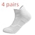 cheap Men&#039;s Socks-4 Pairs Athletic Sports Socks Men&#039;s Women&#039;s Socks Breathable Sweat wicking Comfortable Non-slipping Gym Workout Basketball Running Active Training Jogging Sports Solid Colored Cotton Black White Grey