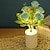abordables Lampes décoratives, gadgets-Rose veilleuse créative simulation bouquet de fleurs led bougie lumière chambre chevet atmosphère lumière noël décorations pour la maison décor de table
