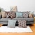 abordables estilo geométrico-1 juego de 9 piezas funda de cojín moderna serie geometría decorativa funda de almohada de lino de imitación sofá de casa cojín decorativo al aire libre para sofá cama silla
