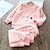 billiga Pyjamas-Småbarn Flickor Pyjamas set Långärmad Rodnande Rosa Blå Himmelsblå Tecknat Crewneck Vår Höst söt stil Hem 3-7 år