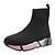 cheap Women&#039;s Sneakers-Women&#039;s Sneakers Boots Sock Boots Plus Size Flyknit Shoes Outdoor Daily Solid Color Booties Ankle Boots Winter Flat Heel Round Toe Casual Comfort Tissage Volant Loafer Black / Red Colorful