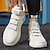 Недорогие Мужские кроссовки-Муж. Кеды скейт обувь Белая обувь Высокие кроссовки Для прогулок На каждый день Атлетический Полиуретан Удобный На липучках Черный Белый Бежевый Осень