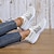 abordables Zapatillas de mujer-Mujer Zapatillas de deporte zapatos blancos Zapatos Flyknit Zapatillas sin cordones Zapatos blancos Exterior Diario Color sólido Bloque de color Verano Tacón Plano Dedo redondo Casual Confort Pijo