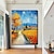 halpa Maisemataulut-van gogh -tyylinen öljymaalaus käsinmaalattu seinä taide abstrakti veitsi maalaus maisema maaseudun kodin sisustus koriste rullakangas kehyksetön venyttämätön