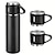 billige Vakuumflasker og termoser-1 stk vakuumkolbesett, business termisk krus 500ml/16.9oz, rustfritt stål vakuumisolert flaske med kopp for kaffe varm drikke og kald drikke, vannflaske.