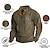 cheap Basic Sweatshirts-Men&#039;s Sweatshirt Black Army Green Blue Brown Khaki Standing Collar Color Block Patchwork Sports &amp; Outdoor Daily Holiday Corduroy Vintage Basic Casual Fall &amp; Winter Clothing Apparel Hoodies