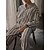 billiga Pyjamas-Herr Vardagsklädsel Sovkläder Pyjamas set Pyjamastopp och byxa 2 delar Rand Stylish Ledigt Komfort Hem Dagligen Säng Polyester Komfort Mjuk Kavajslag Långärmad Skjorta Byxa Snörning Elastisk midja