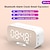 cheap Speakers-border Creative Digital Electronic Clock LED Mirror Double Alarm Wireless Speaker Music Alarm Clock