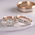 preiswerte Ringe-Herren Damen Eheringe Hochzeit Geometrisch Gold Kupfer Strass Mini Vintage Stilvoll Einfach 3 Stück
