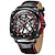 cheap Mechanical Watches-OLEVS  Brand Men&#039;S Watches Double Star Skeleton Automatic Mechanical Watches Large Dial Waterproof Leather Men&#039;S Sports Watches