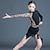 ieftine Ținute Dans Copii-Ținute de Dans Copii Fuste Imprimare Franjuri Despicare Fete Performanță Antrenament Manșon Lung Poliester