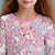 baratos Pijama 3D para menina-Para Meninas 3D Floral Conjunto de Pijama Rosa Manga Longa Impressão 3D Outono Inverno Ativo Moda Estilo bonito Poliéster Infantil 3-12 anos Gola Redonda Casa Casual Interior Normal