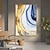 cheap Abstract Paintings-Handmade Oil Painting Canvas Wall Art Decoration Abstract Art Flowing Gold Foil for Home Decor Stretched Frame Hanging Painting