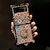 Недорогие Чехлы для Samsung-телефон Кейс для Назначение SSamsung Galaxy Z Flip 5 Z Flip 4 Z Flip 3 Сумочка Кошелек Флип-кейс Флип с регулируемым ремешком на шею Откидная подножка Бабочка ПК