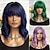 cheap Synthetic Trendy Wigs-Medium Long Curly Bob Wig Synthetic Wig With Bangs Fashionable For Daily Use Party Christmas Party Wigs