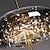 cheap Island Lights-Gypsophila Art Metal Crystal Chandelier LED Three-Color Dimming Pendant Lamp Light Nordic Luxury Modern Creative Hanging Light Bar Bedroom Bedside Study Hanging Light