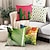 levne květinový a rostlinný styl-povlak na polštář 1ks měkký dekorativní povlak na polštář, povlak na polštář, povlak na polštář pro pohovku, ložnice, kvalitní praní v pračce, balení 1 pro pohovku, gauč, židle, zelená