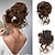 cheap Chignons-Messy Bun Hairpieces Curly Wavy Synthetic Hair Scrunchies Extensions For Women Claw Clip In Tousled Updo Bun Messy Chignons Hair Extensions